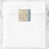 Panel von Raphael Loggia am Vatikan, engr Quadratischer Aufkleber (Tasche)