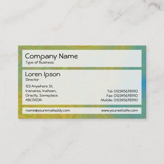 Panels 02 - farbenfroher Marmor Visitenkarte (Vorderseite)