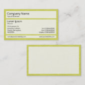 Panels 02 - Gelbes gestrichenes Papier Visitenkarte (Vorne/Hinten)