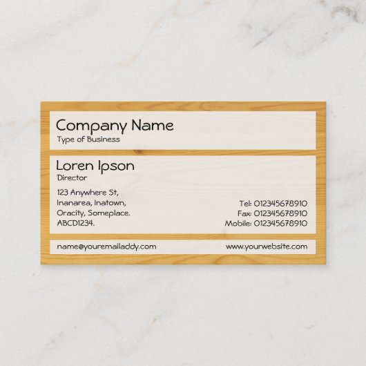 Panels 02 - Holz 04 Visitenkarte (Vorderseite)