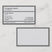 Panels 02 - Mid Gray Plastic Stuhl Visitenkarte (Vorne/Hinten)