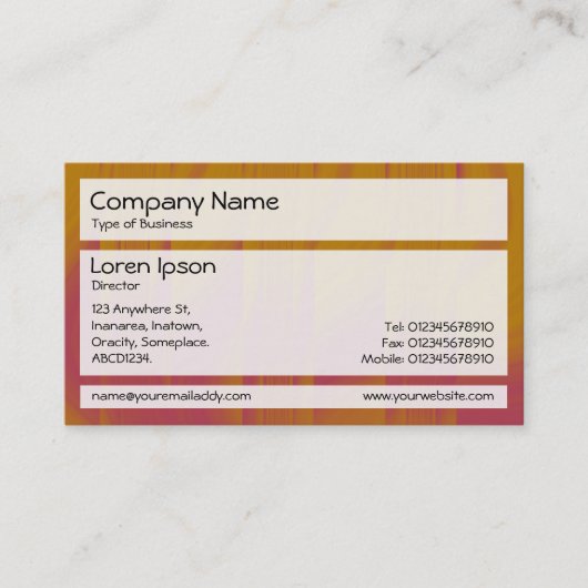 Panels 02 - Rote und orange Bande Visitenkarte (Vorderseite)