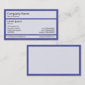 Panels 02 - Weißes Papier, dunkelblau Visitenkarte (Vorne/Hinten)