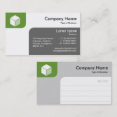 Panels - Avocado Green und Grau Visitenkarte (Vorne/Hinten)