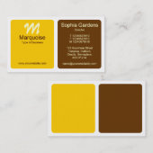 Panels - Bernstein, Braun und Creme Visitenkarte (Vorne/Hinten)