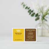 Panels - Bernstein, Braun und Creme Visitenkarte (Stehend Vorderseite)