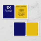 Panels - Bernstein, Dunkelblau und Weiß Visitenkarte (Vorne/Hinten)