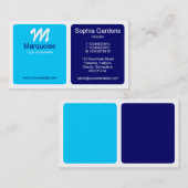 Panels - dunkelblau, hellblau und weiß visitenkarte (Vorne/Hinten)