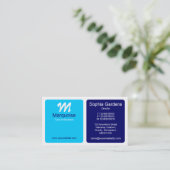 Panels - dunkelblau, hellblau und weiß visitenkarte (Stehend Vorderseite)