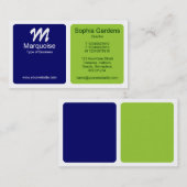 Panels - Dunkelblau, Mars Grün und Weiß Visitenkarte (Vorne/Hinten)