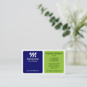 Panels - Dunkelblau, Mars Grün und Weiß Visitenkarte (Stehend Vorderseite)