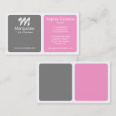 Panels - grau, rosa und weiß visitenkarte (Vorne/Hinten)