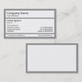 Panels - grau visitenkarte (Vorne/Hinten)