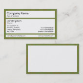 Panels - grüne und braune Stipple Visitenkarte (Vorne/Hinten)