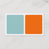 Panels - Light Blue Green und Orange Visitenkarte (Rückseite)