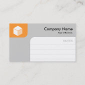 Panels - Lt Orange und Grau Visitenkarte (Rückseite)