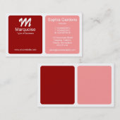 Panels - Maroon, warmes Rosa und Weiß Visitenkarte (Vorne/Hinten)