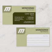Panels MonoGram - Shades of Khaki/Olive Visitenkarte (Vorne/Hinten)
