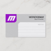 Panels MonoGram v2 - Lila und grau Visitenkarte (Rückseite)