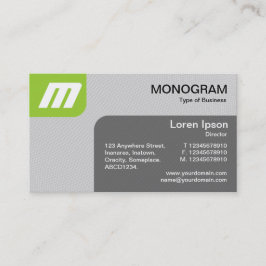 Panels MonoGram v2 - Martian Green und Gray Visitenkarte