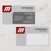 Panels MonoGram v2 - Ruby und Gray Visitenkarte (Vorne/Hinten)
