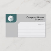 Panels - Moss Green und Grau Visitenkarte (Rückseite)