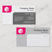 Panels - Neon Red und Grau Visitenkarte (Vorne/Hinten)