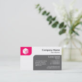 Panels - Neon Red und Grau Visitenkarte (Stehend Vorderseite)