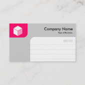 Panels - Neon Red und Grau Visitenkarte (Rückseite)