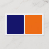 Panels - orange, dunkelblau und weiß visitenkarte (Rückseite)