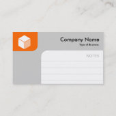 Panels - Orange und Grau Visitenkarte (Rückseite)