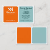 Panels - Orange und Light Blue Green Visitenkarte (Vorne/Hinten)