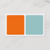 Panels - Orange und Light Blue Green Visitenkarte (Rückseite)