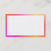 Panels - Orange und Magenta Mist Visitenkarte (Rückseite)