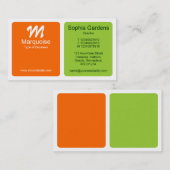 Panels - Orange und Martian Green Visitenkarte (Vorne/Hinten)