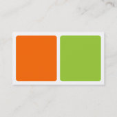 Panels - Orange und Martian Green Visitenkarte (Rückseite)