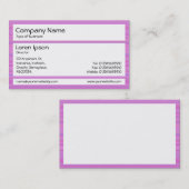 Panels - rosafarbene Bettdecke Visitenkarte (Vorne/Hinten)