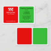 Panels - Rot mit Frühlinggrün Visitenkarte (Vorne/Hinten)