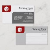 Panels - Ruby und Grau Visitenkarte (Vorne/Hinten)