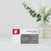 Panels - Ruby und Grau Visitenkarte (Stehend Vorderseite)