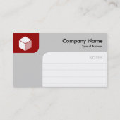 Panels - Ruby und Grau Visitenkarte (Rückseite)