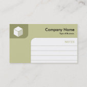 Panels - Schatten von Khaki und Olive Visitenkarte (Rückseite)