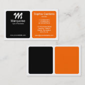 Panels - Schwarz, Orange und Weiß Visitenkarte (Vorne/Hinten)