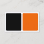 Panels - Schwarz, Orange und Weiß Visitenkarte (Rückseite)
