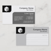 Panels - Schwarz und Grau Visitenkarte (Vorne/Hinten)