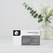 Panels - Schwarz und Grau Visitenkarte (Stehend Vorderseite)