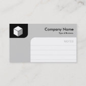 Panels - Schwarz und Grau Visitenkarte (Rückseite)