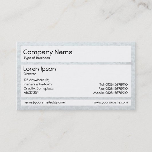 Panels - weiße Blasen Visitenkarte (Vorderseite)