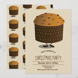 Panettone Character Christmas Party Einladung