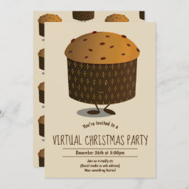 Panettone Character Virtual Christmas Party Einladung